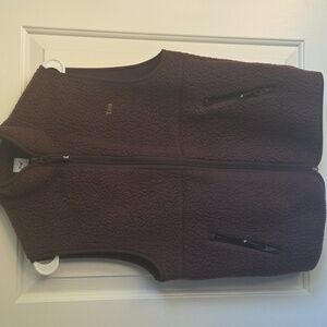 Aritzia Brown Fleece Vest tna